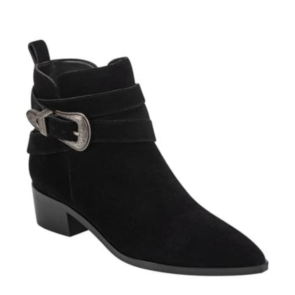 NEW Marc Fisher Yandi 8.5 western cowboy black suede boots